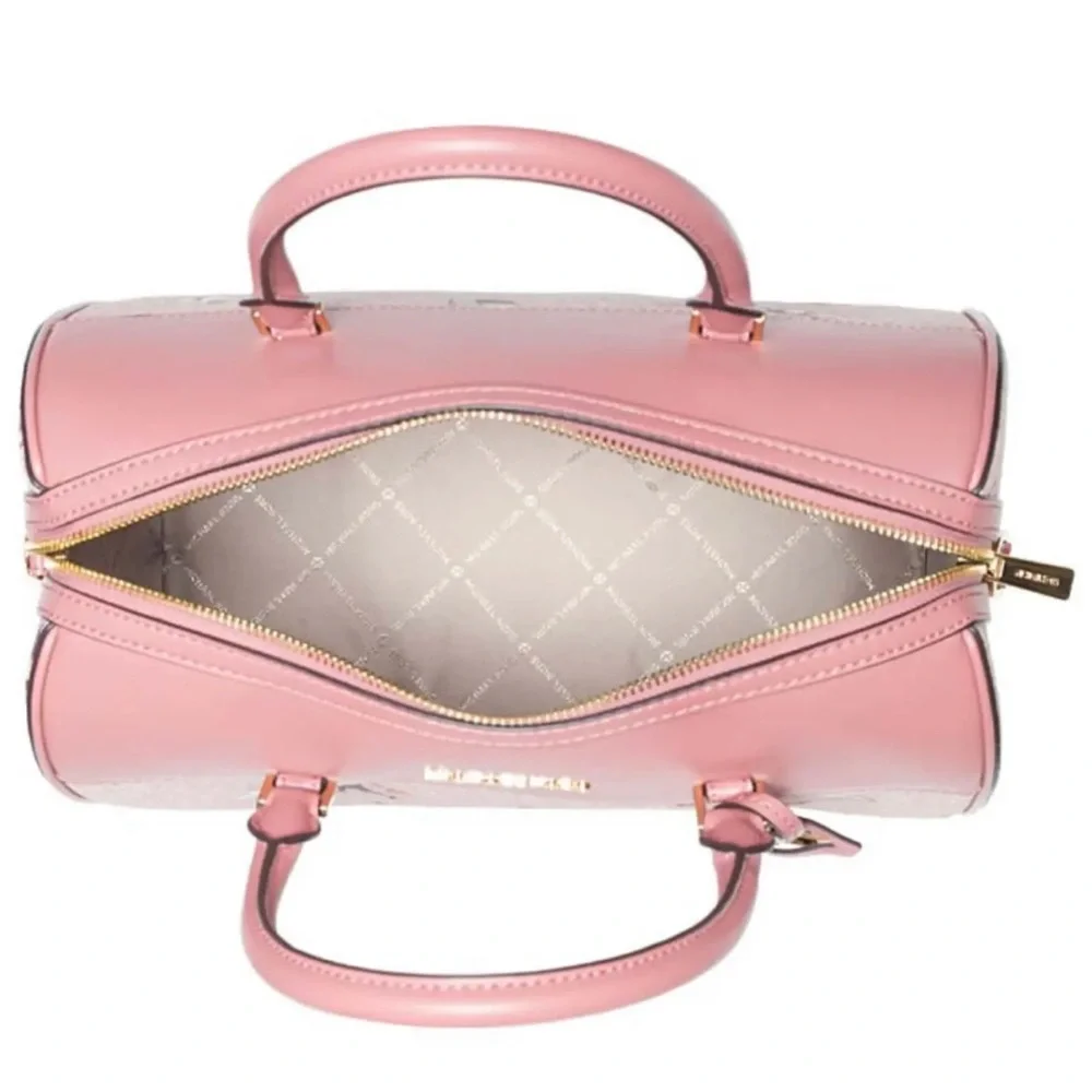 Michael Kors Jet Set Medium Travel Duffle Bag Dark Powder Blush Multi - Picture 4 of 5